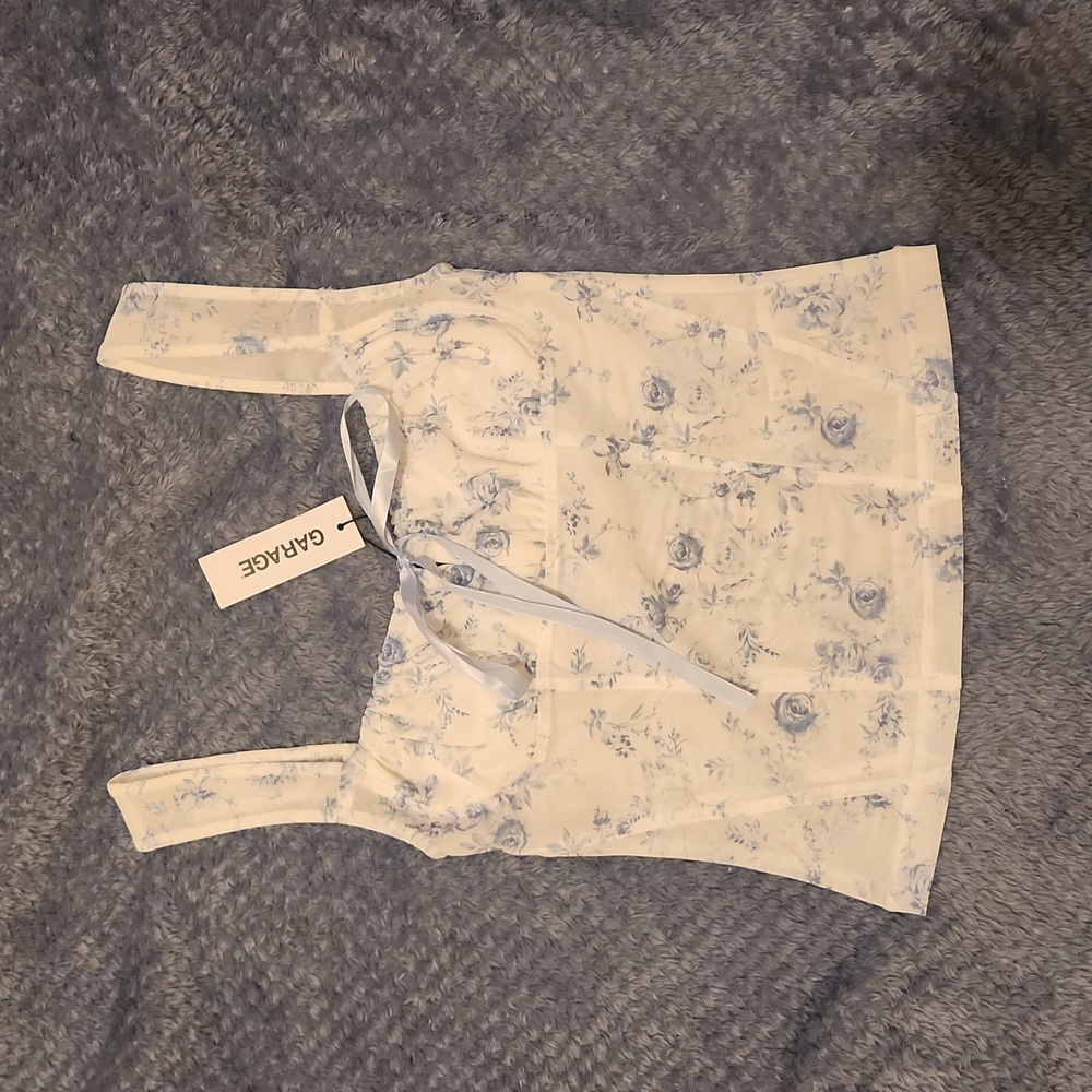 Garage, XS, White/Blue, Top